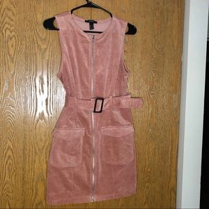 Belted corduroy dress